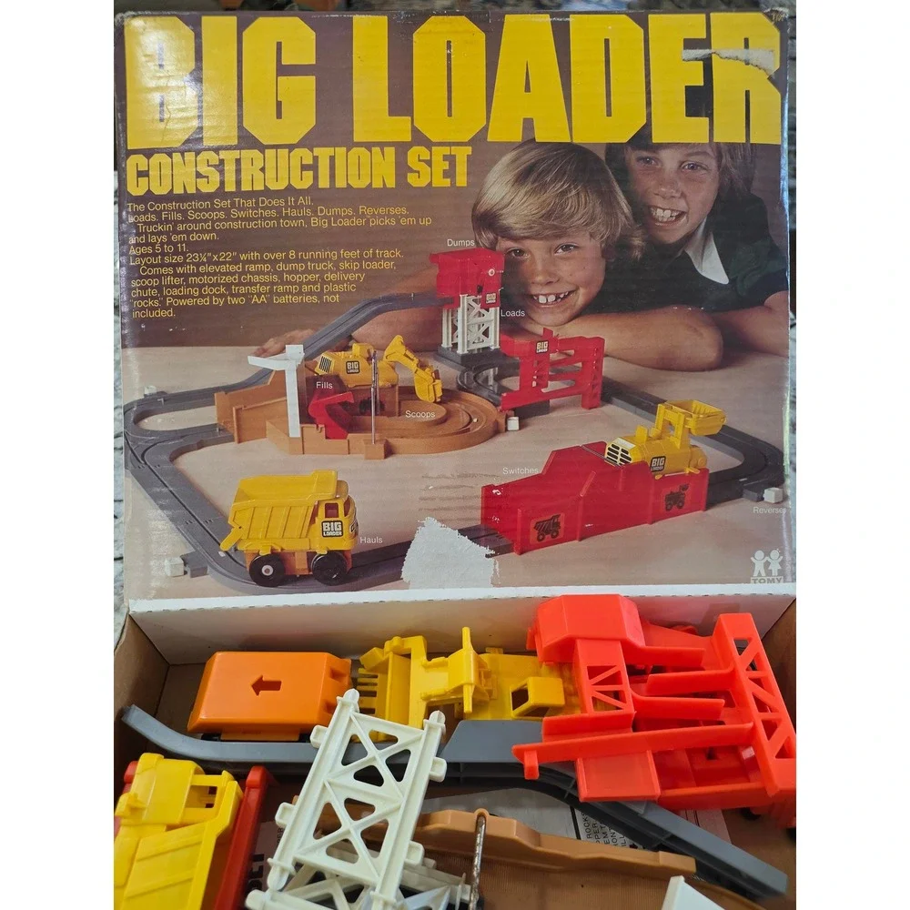 VTG 1977 Tomy Big Loader Construction Set 5001 Motorized Toy Track Boxed